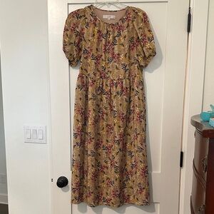 LOFT Floral  Button-Front Dress size PM